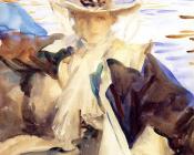 约翰辛格萨金特 - Jane de Glehn in a Gondola